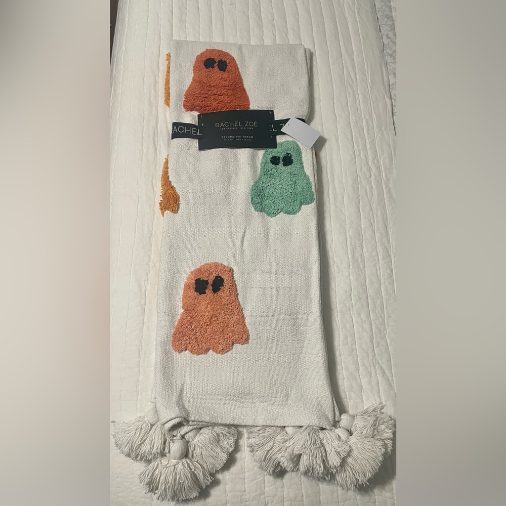 Rachel Zoe colored ghost throw blanket viral tiktok NWT halloween